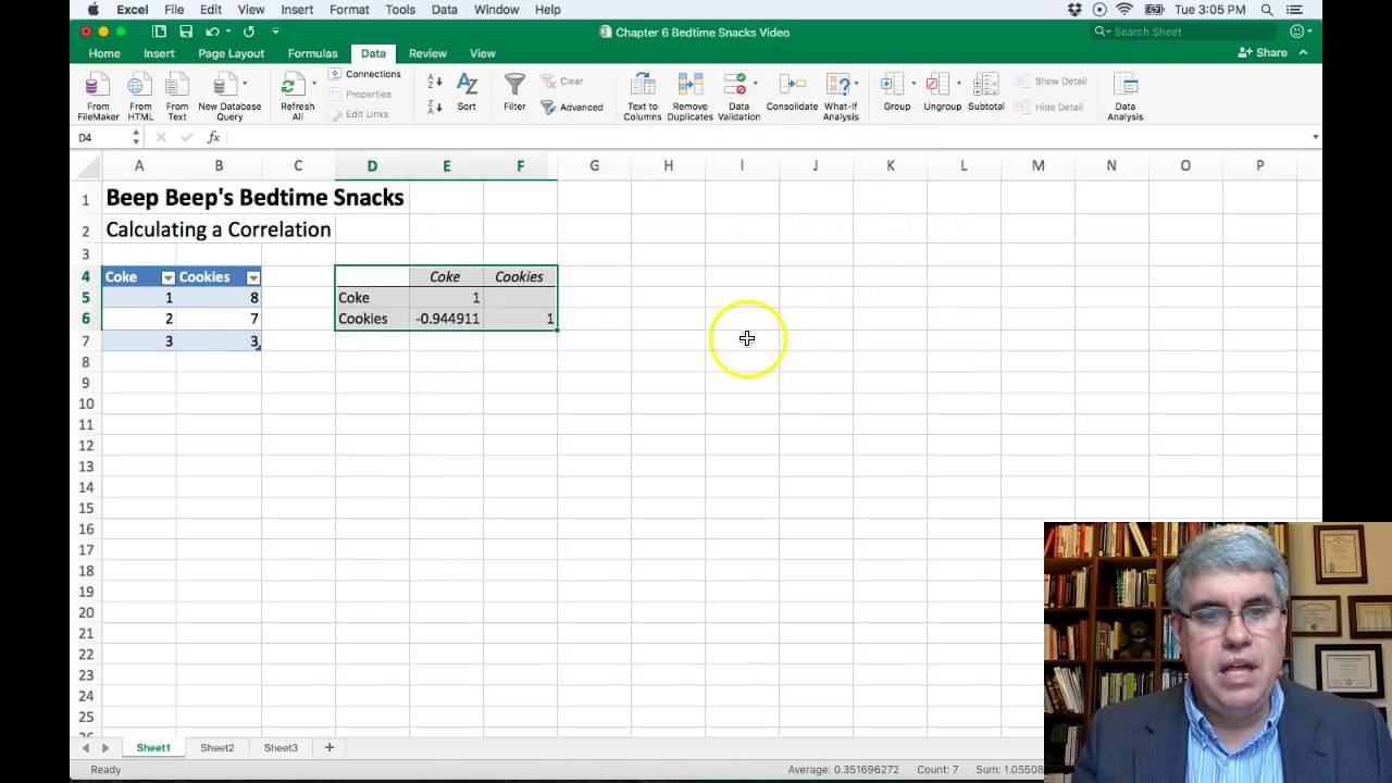 Calculating A P Value For Correlation In Excel 2011 Mac
